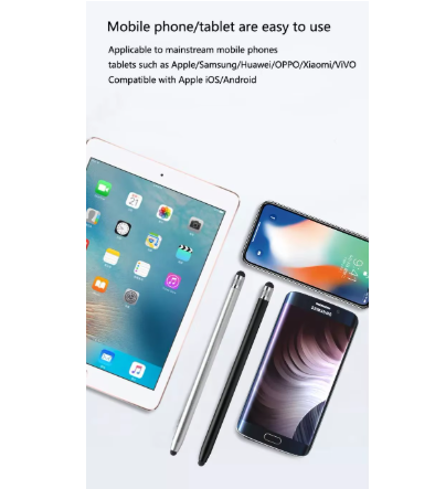 Bolígrafo para tableta, lápiz Universal CON LUZ, lápiz capacitivo, doble cabezal de silicona para iPad, Android, Samsung, Huawei, Lenovo, teléfono inteligente