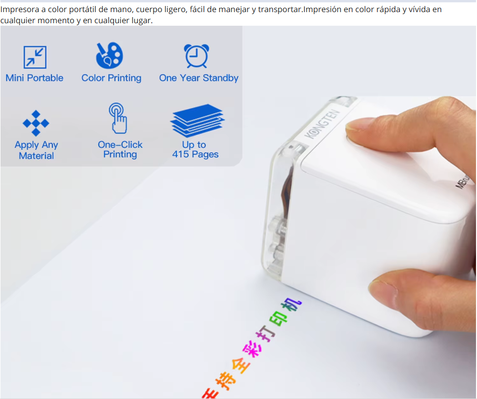 Mini impresora portátil a Color
