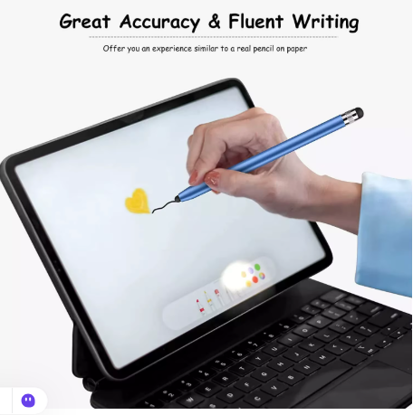 Bolígrafo para tableta, lápiz Universal CON LUZ, lápiz capacitivo, doble cabezal de silicona para iPad, Android, Samsung, Huawei, Lenovo, teléfono inteligente