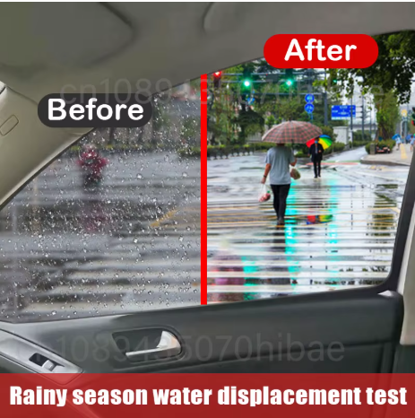 Repelente en aerosol de agua antilluvia para vidrio de coche,