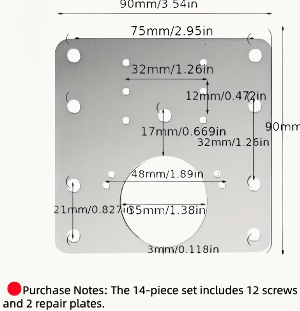 Plate with Screw Fixed Repair