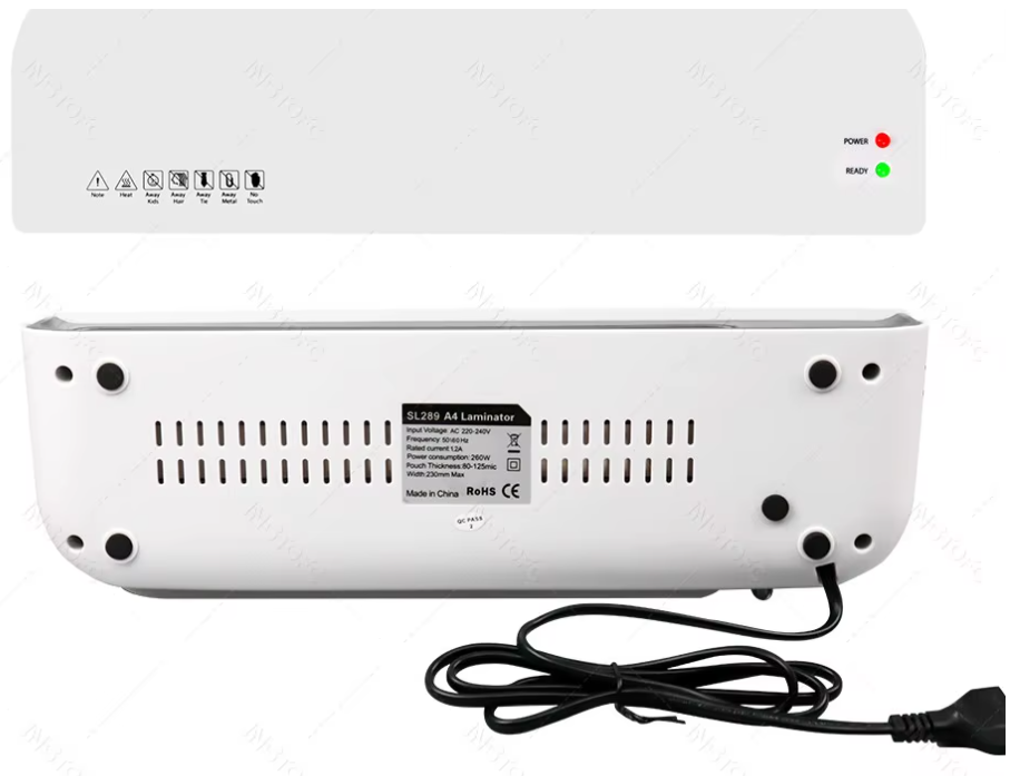 Máquina laminadora de escritorio SL289, tamaño A4, sistema de laminación en frío y caliente, 2 rodillos, 9 pulgadas de ancho máximo para A4/A5/A6/4R/3R/2R
