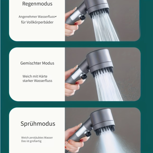 Multi-Functional Wall-Mounted Handheld Showerhead
