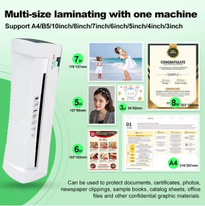 Máquina laminadora SL200, máquina laminadora en frío y caliente, dos rodillos, tamaño A4, laminadora para fotos, tarjetas de crédito, hogar y oficina