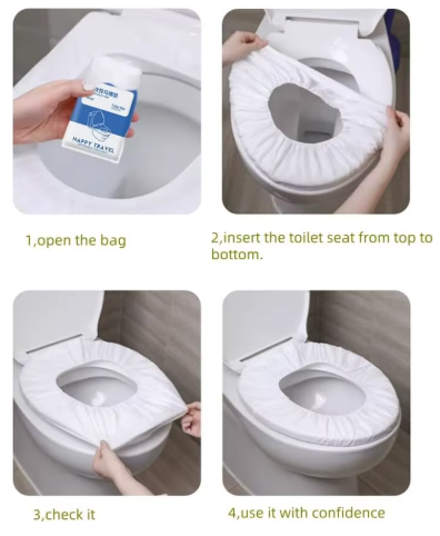 ￼ Funda desechable para asiento de inodoro 10UNS/PK