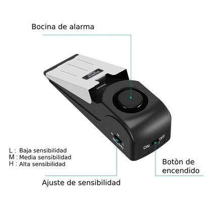 Tope De Puerta Tipo Cuña Anti Robo Con Alarma