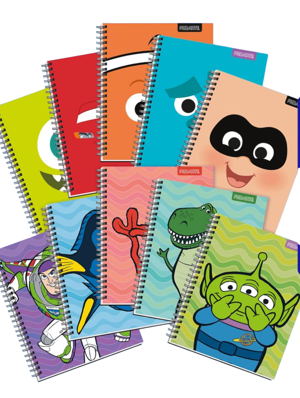 Pack 10 cuadernos Proarte Pixar 100H 7mm
