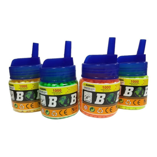 Pack 2 Botella De 1000 Balines Plastico Para Pistolas