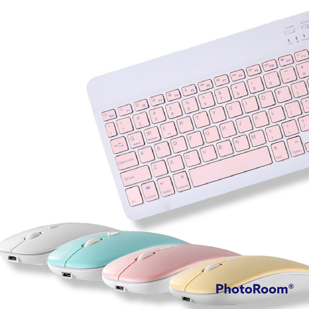 TECLADO CON MOUSE COLORES