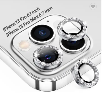 For iPhone 13 12 11 14 Pro Max Shining Diamond Camera Lens screen protector 9H Individual metal with glass Camera Lens film